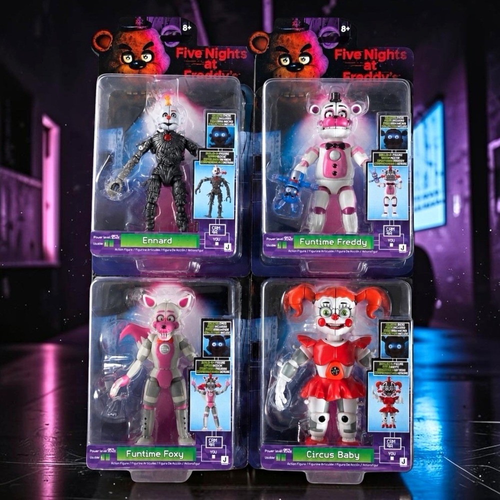 FNAF Jazwares Bundle (Funtime Freddy, Circus Baby, Funtime Foxy & Ennard)